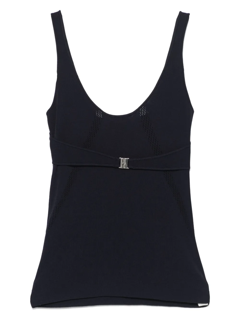 Patrizia Pepe Geribbelde bustier top Blauw