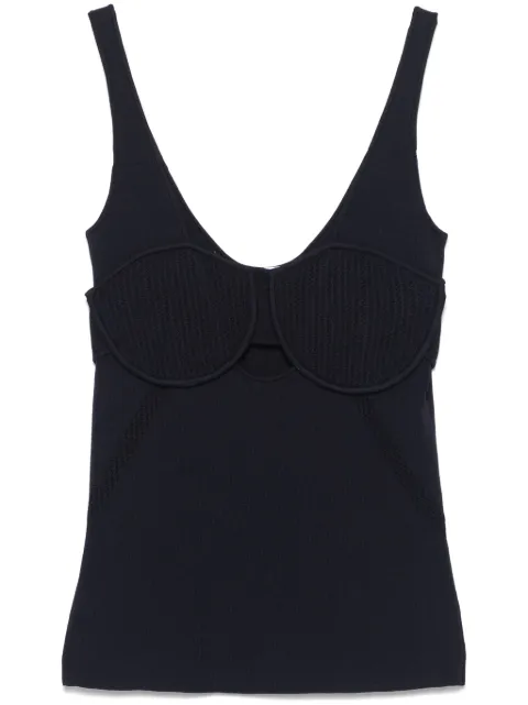 Patrizia Pepe ribbed bustier top