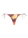Patrizia Pepe tie-dye bikini bottoms - Red