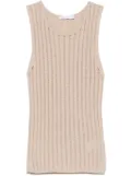 Patrizia Pepe lurex open-knit tank top - Neutrals