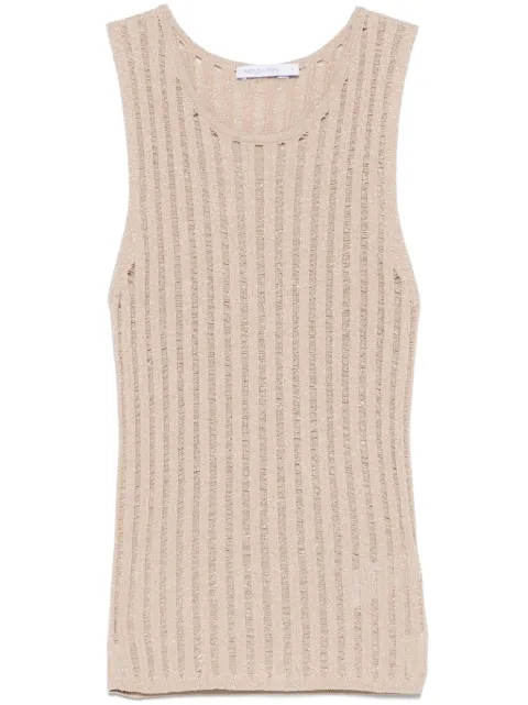Patrizia Pepe lurex open-knit tank top