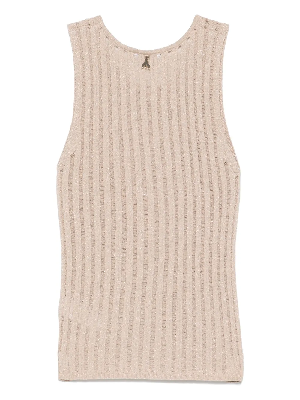 PATRIZIA PEPE LUREX OPEN-KNIT TANK TOP