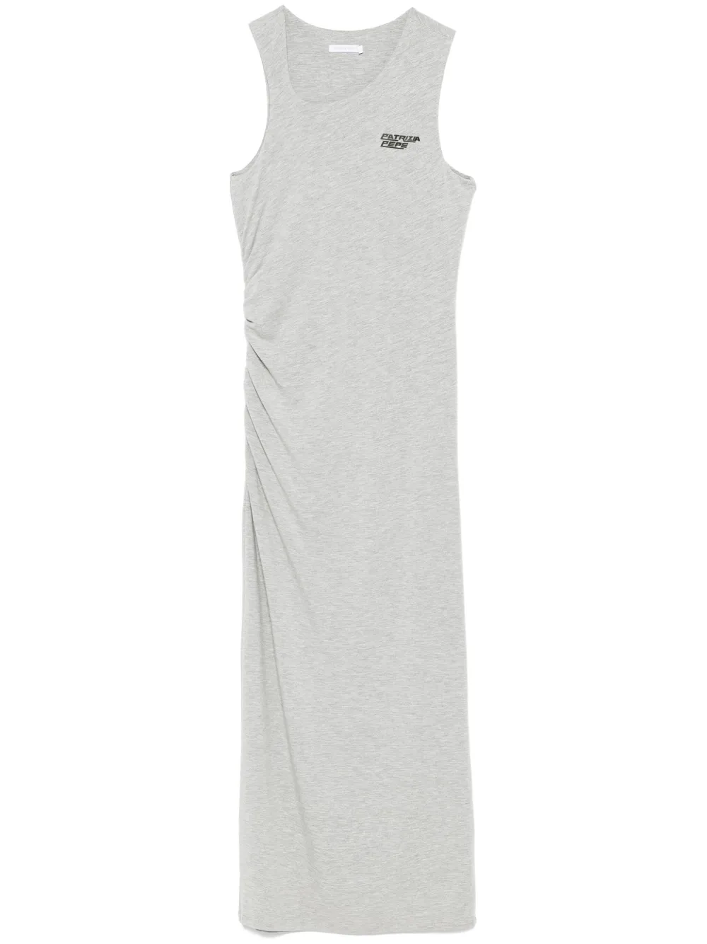 rubberised-logo midi dress
