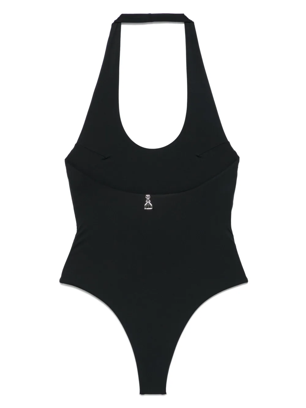 Shop Patrizia Pepe Logo-plaque Swimsuit In Black