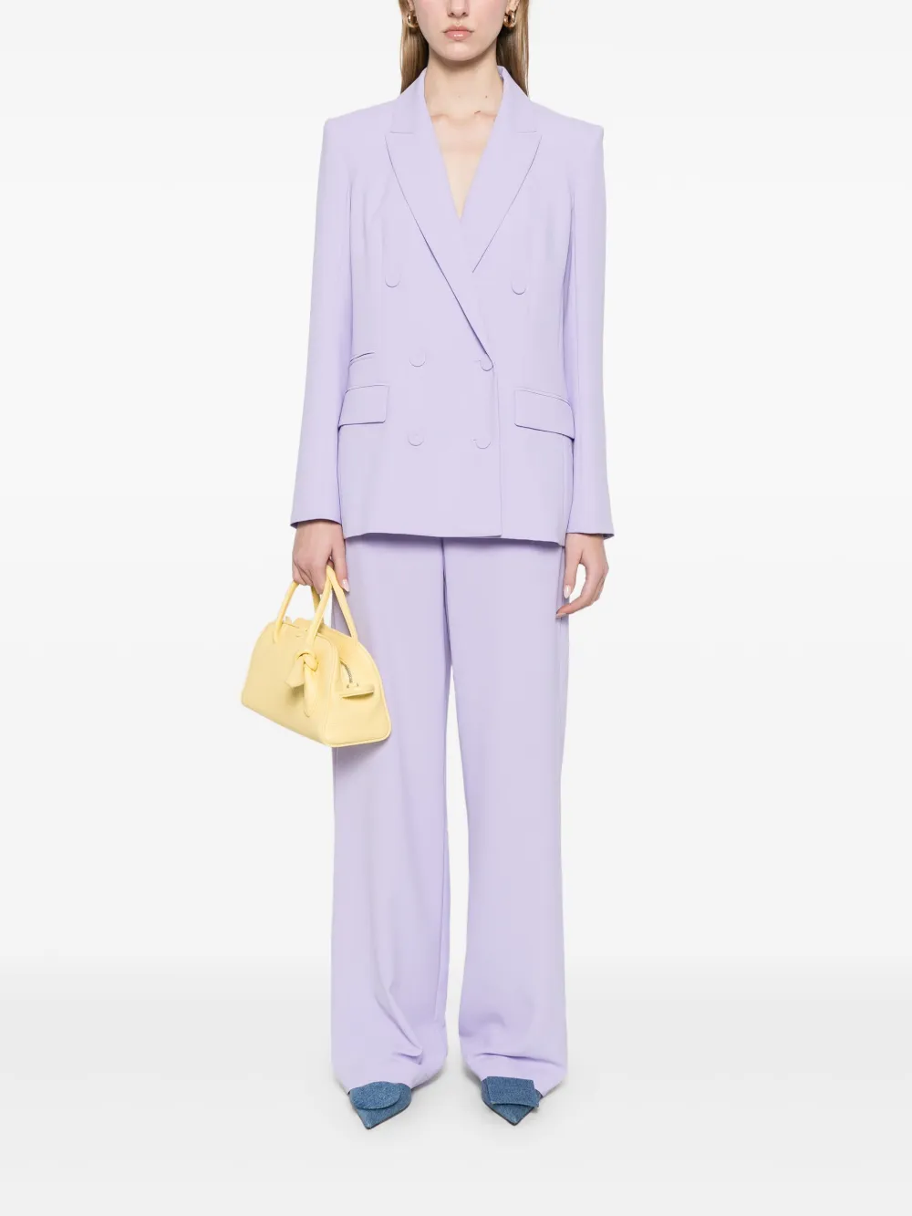 Patrizia Pepe Crêpe broek - Paars