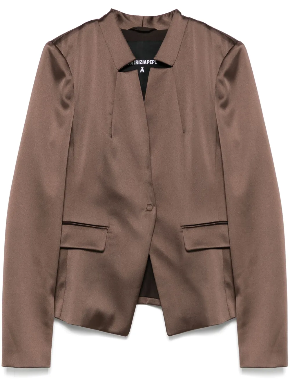 Patrizia Pepe satin jacket | Brown | Image 1
