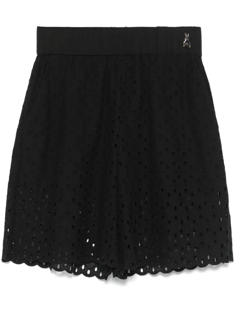 Patrizia Pepe Broderie anglaise shorts Zwart