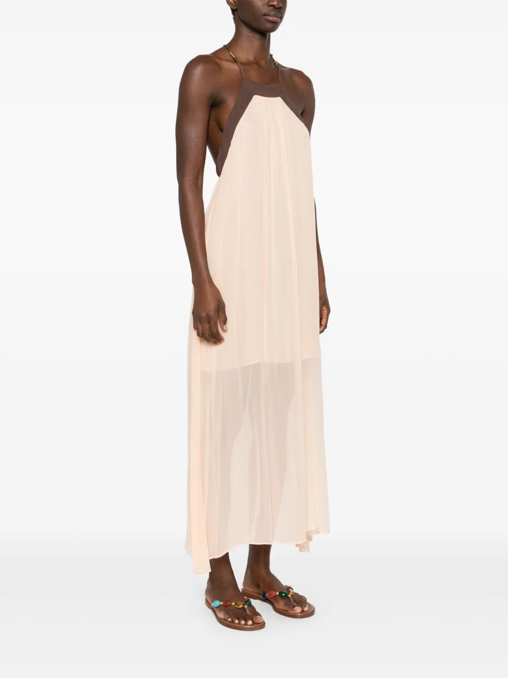 PATRIZIA PEPE TWO-TONE MIDI DRESS
