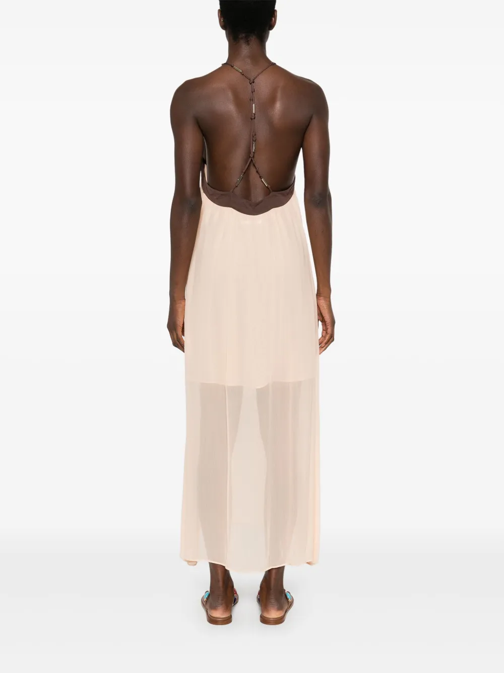 PATRIZIA PEPE TWO-TONE MIDI DRESS