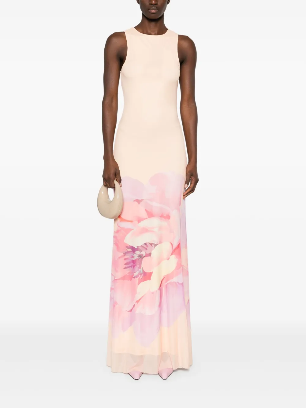 Patrizia Pepe Maxi-jurk met bloemenprint - Oranje