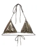 Patrizia Pepe metallic bikini top - Gold