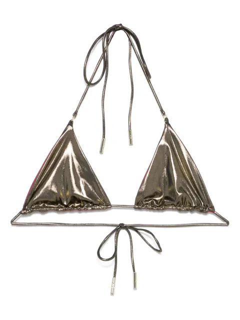 Patrizia Pepe metallic bikini top