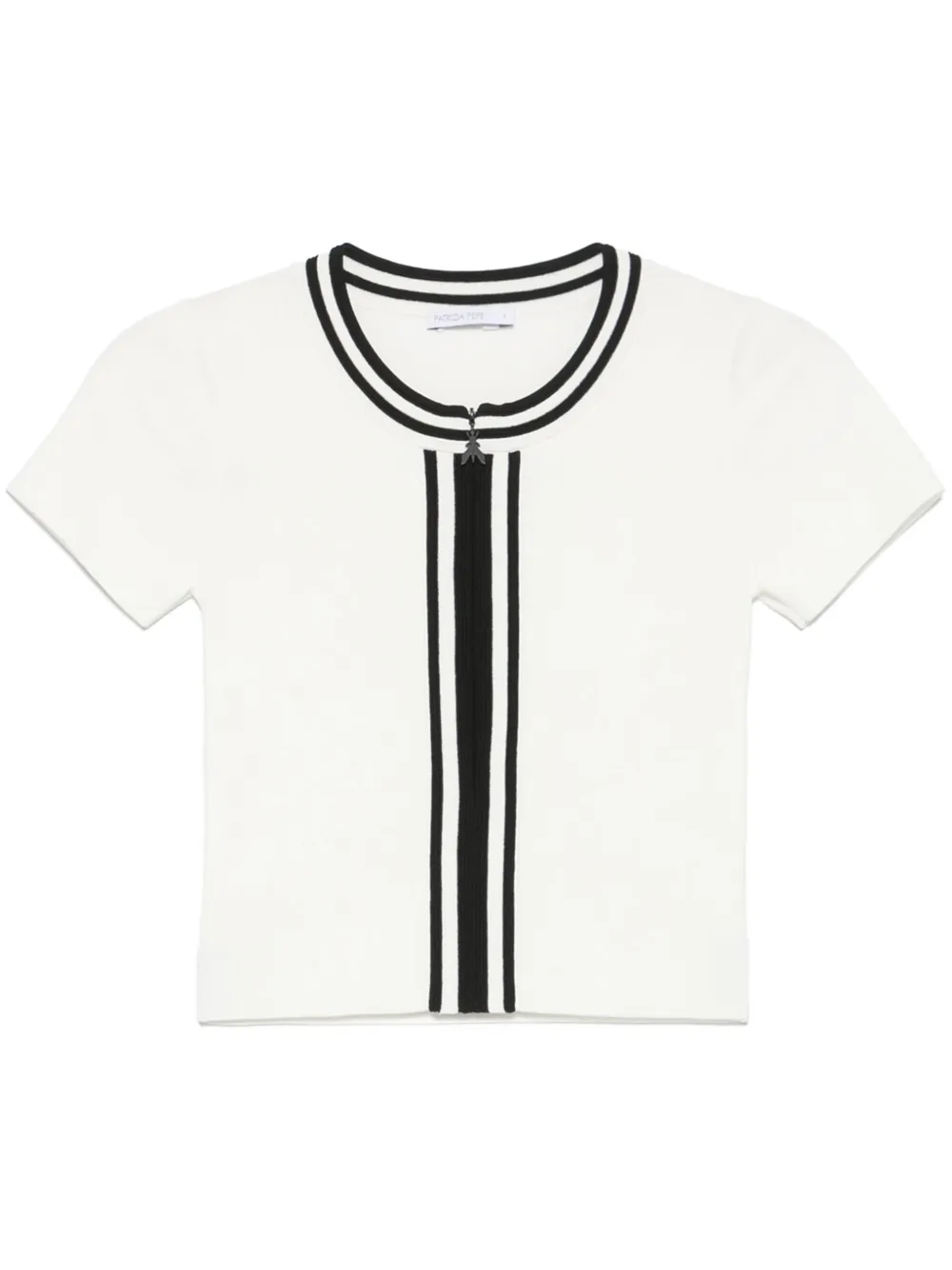 Patrizia Pepe Geribbeld blouse Wit
