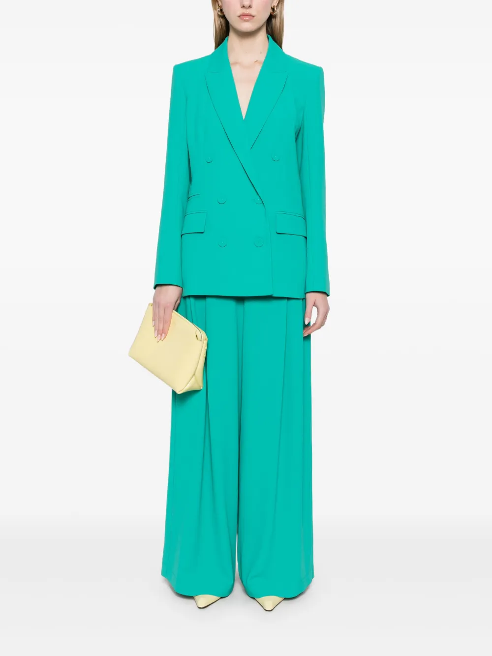 Patrizia Pepe Broek met geplooid detail - Groen