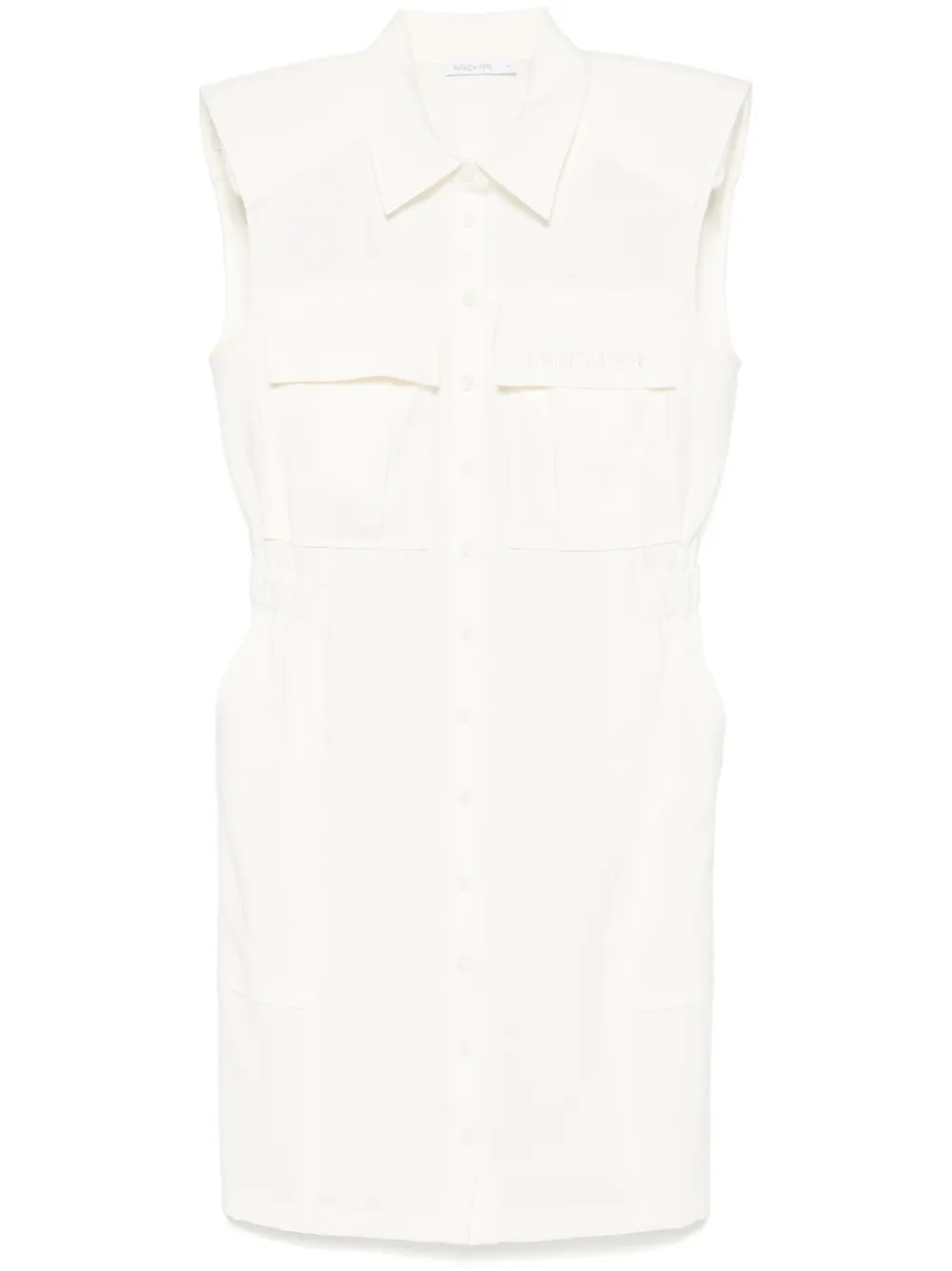 Patrizia Pepe Mini-jurk met geborduurd logo Wit