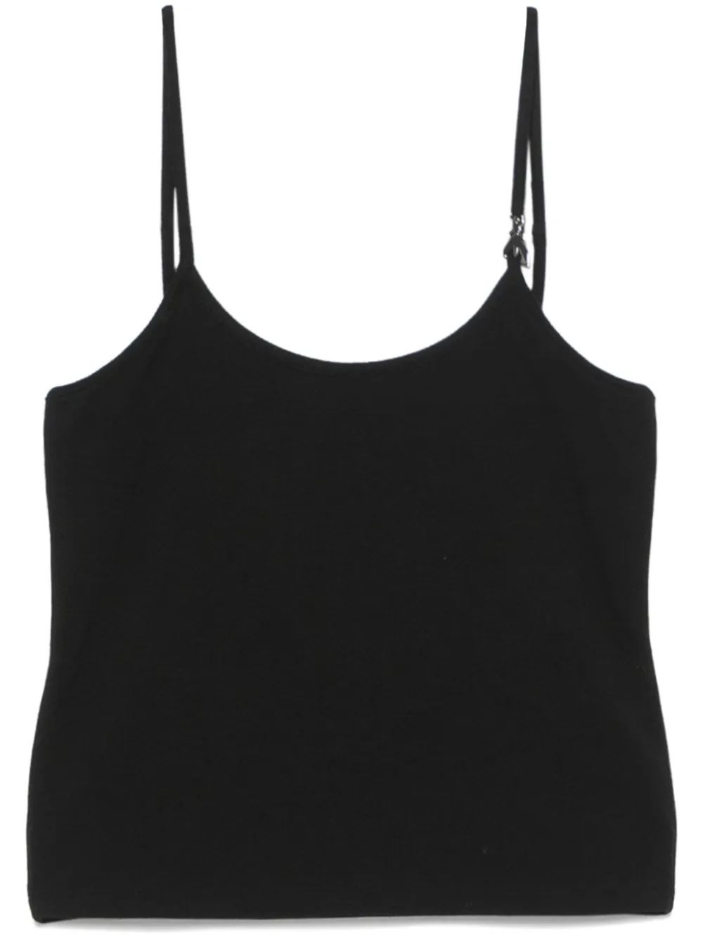 Shop Patrizia Pepe Logo-plaque Tank Top In Black
