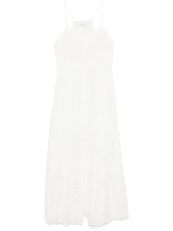 white broderie anglaise midi dress Yumi Broderie Anglaise Midi Dress - White