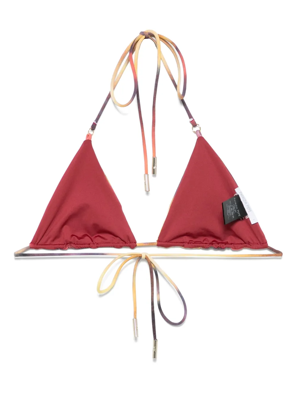 Shop Patrizia Pepe Tie-dye Bikini Tops In Red
