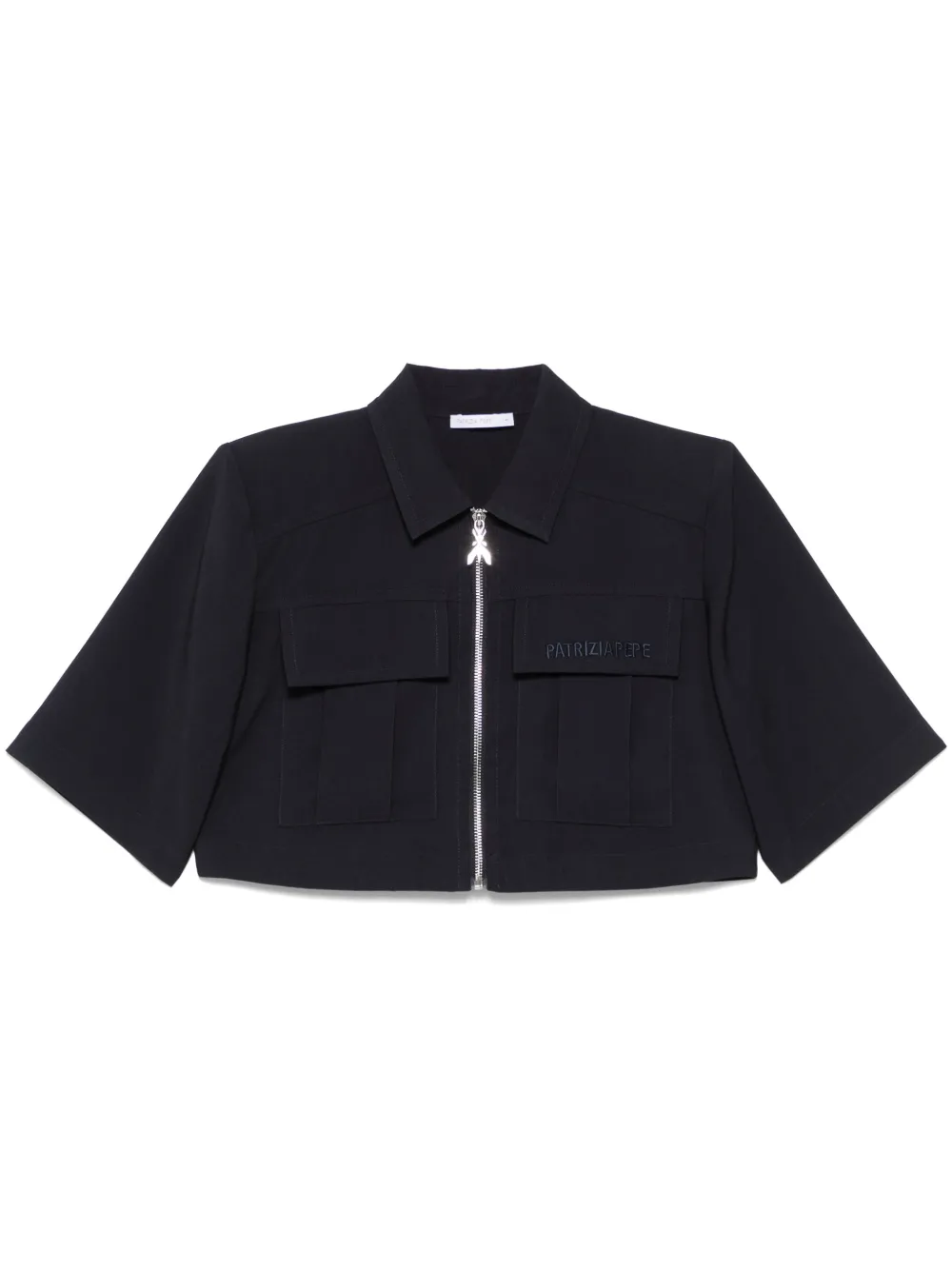 Patrizia Pepe Cropped blouse Blauw