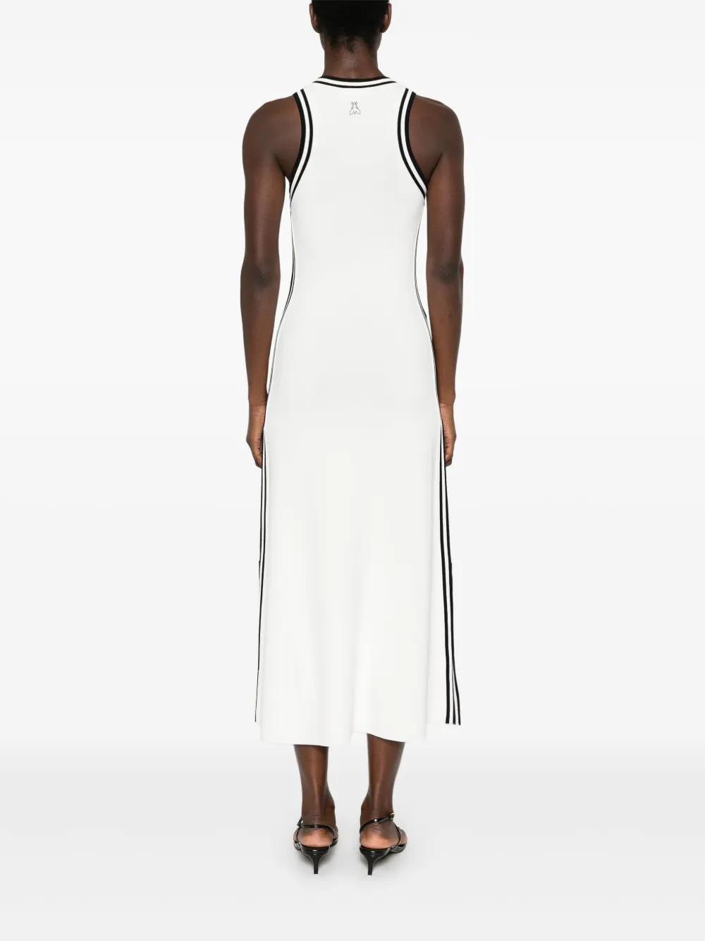 Patrizia Pepe Midi-jurk met contrasterende afwerking Wit