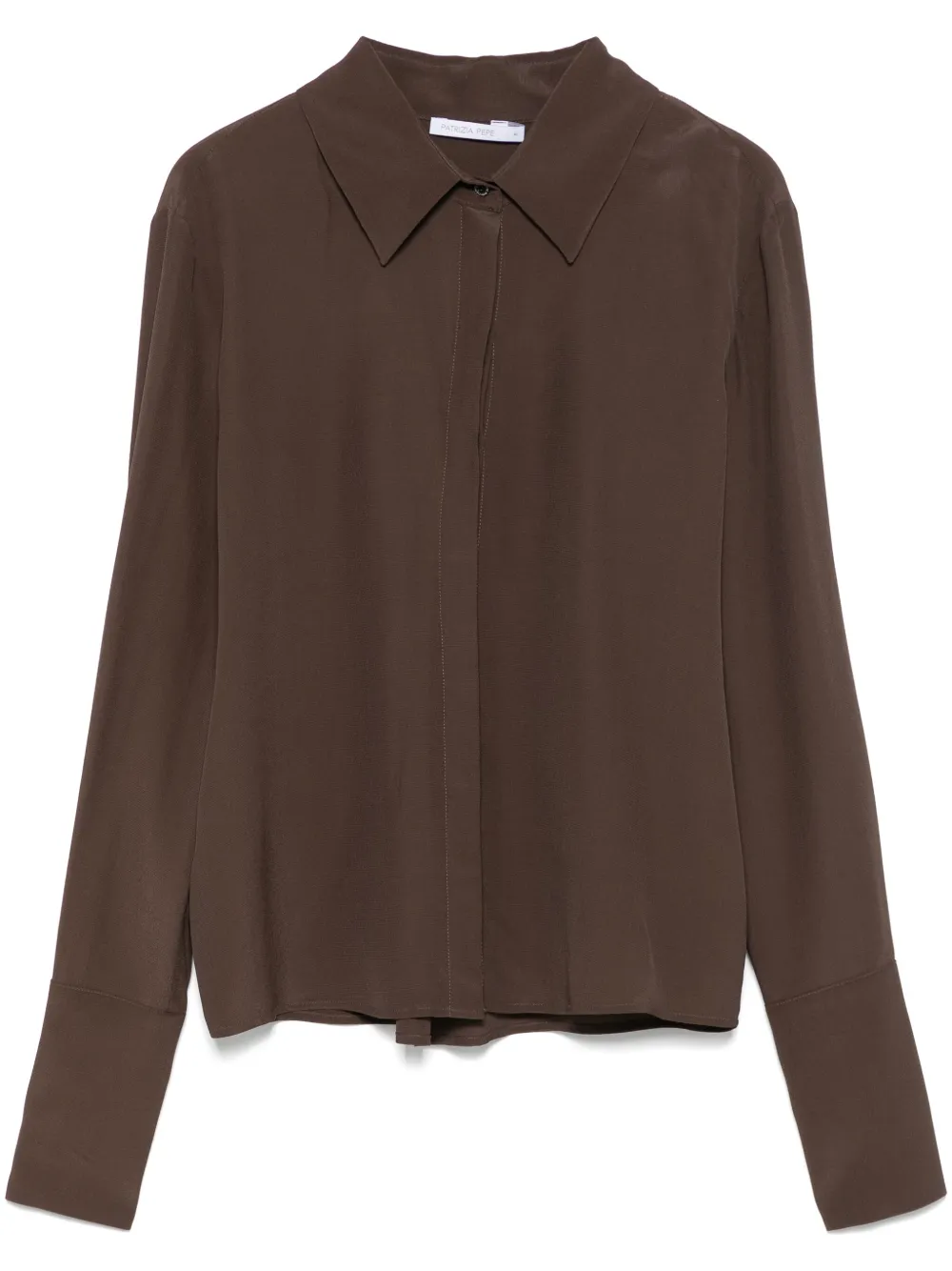 Patrizia Pepe Crêpe blouse Bruin