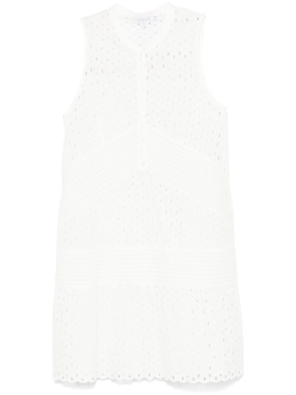 Patrizia Pepe Broderie anglaise mini-jurk Wit