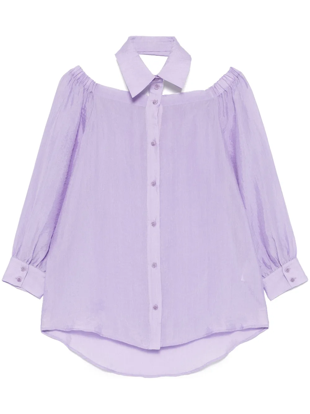 Patrizia Pepe Uitgesneden blouse Paars