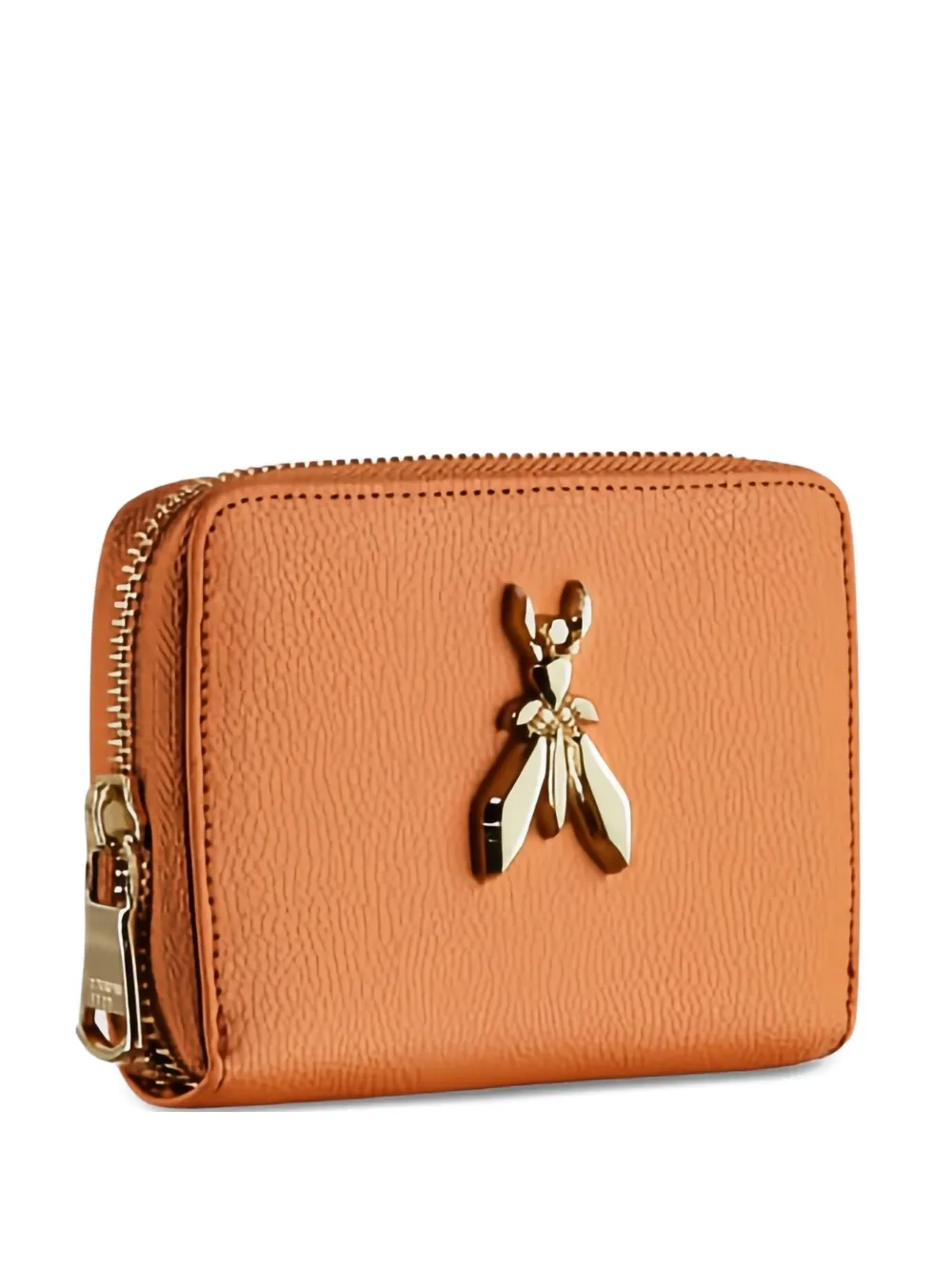 Patrizia Pepe medium zippered leather wallet | Orange | Image 1