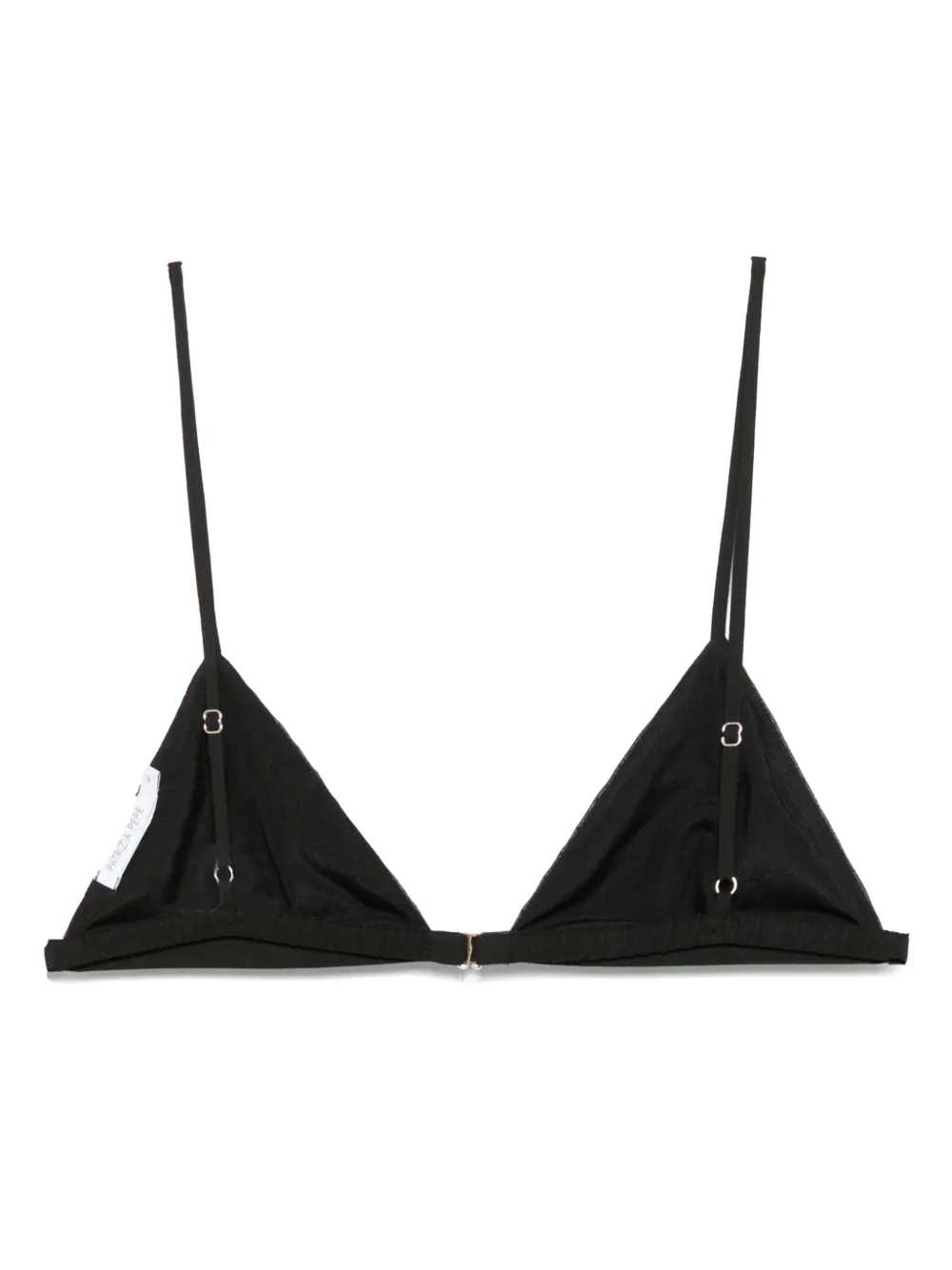 Shop Patrizia Pepe Rhinestone-embellished Bra In Black