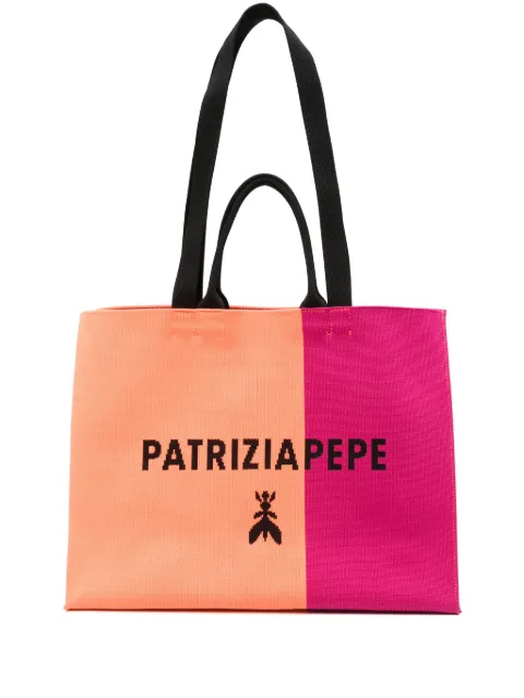 Patrizia Pepe logo-jacquard tote bag 