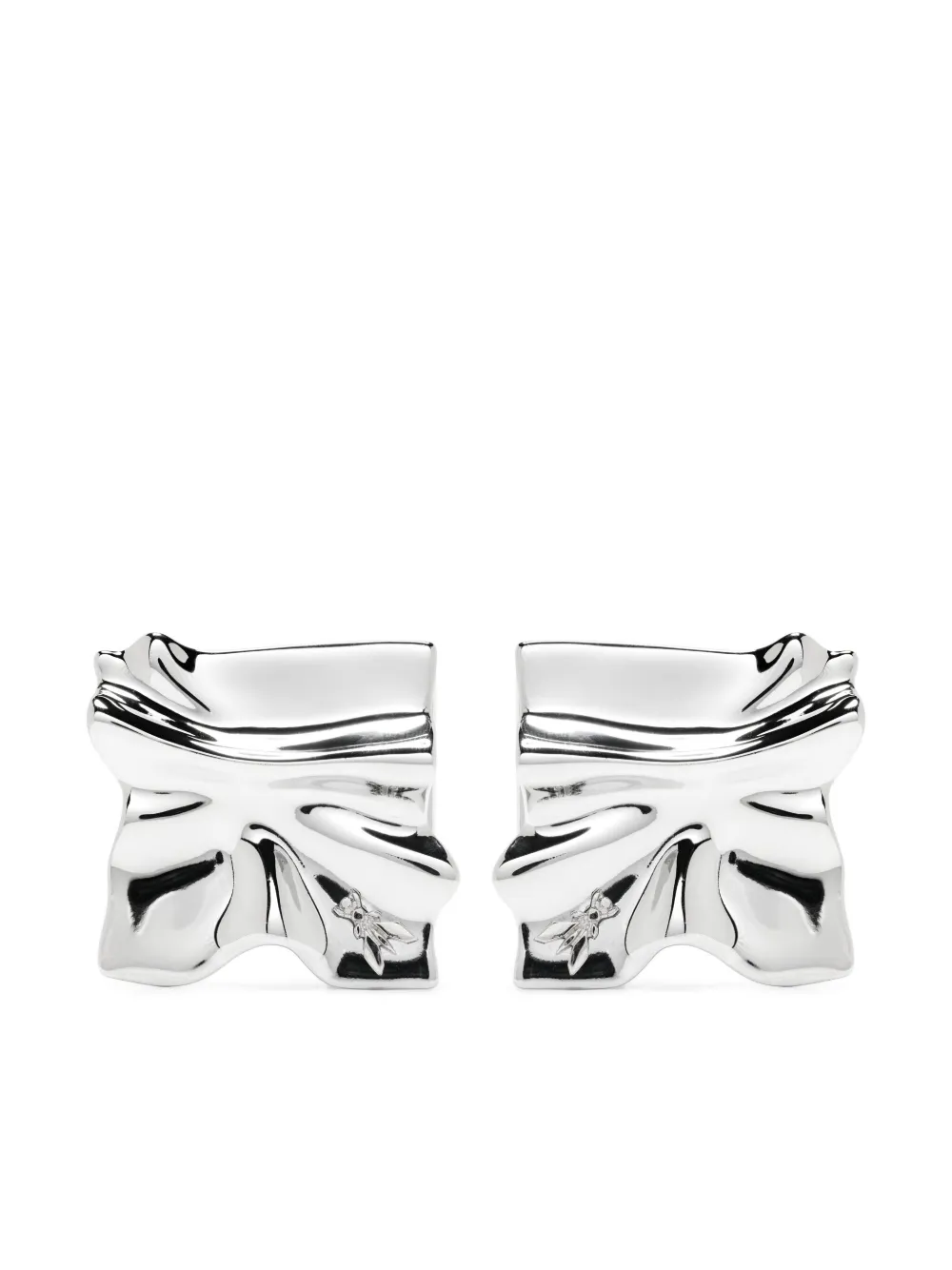 Patrizia Pepe crinkled earrings | Silver | Image 1