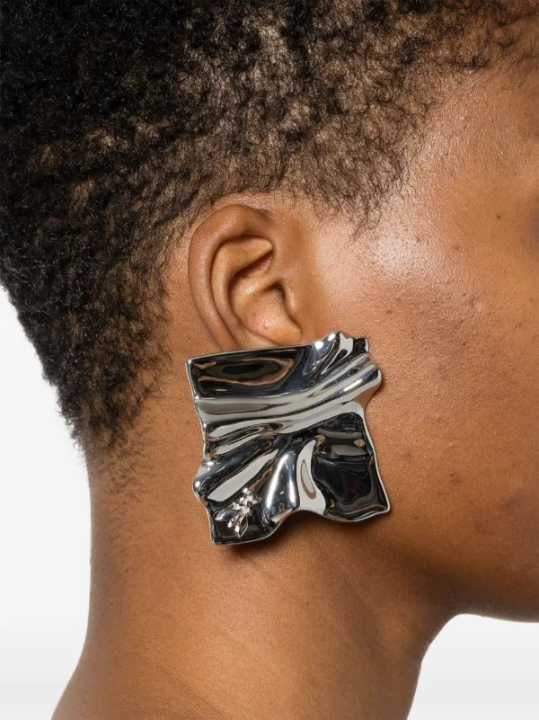 Patrizia Pepe テクスチャード ピアス | シルバートーン | FARFETCH JP