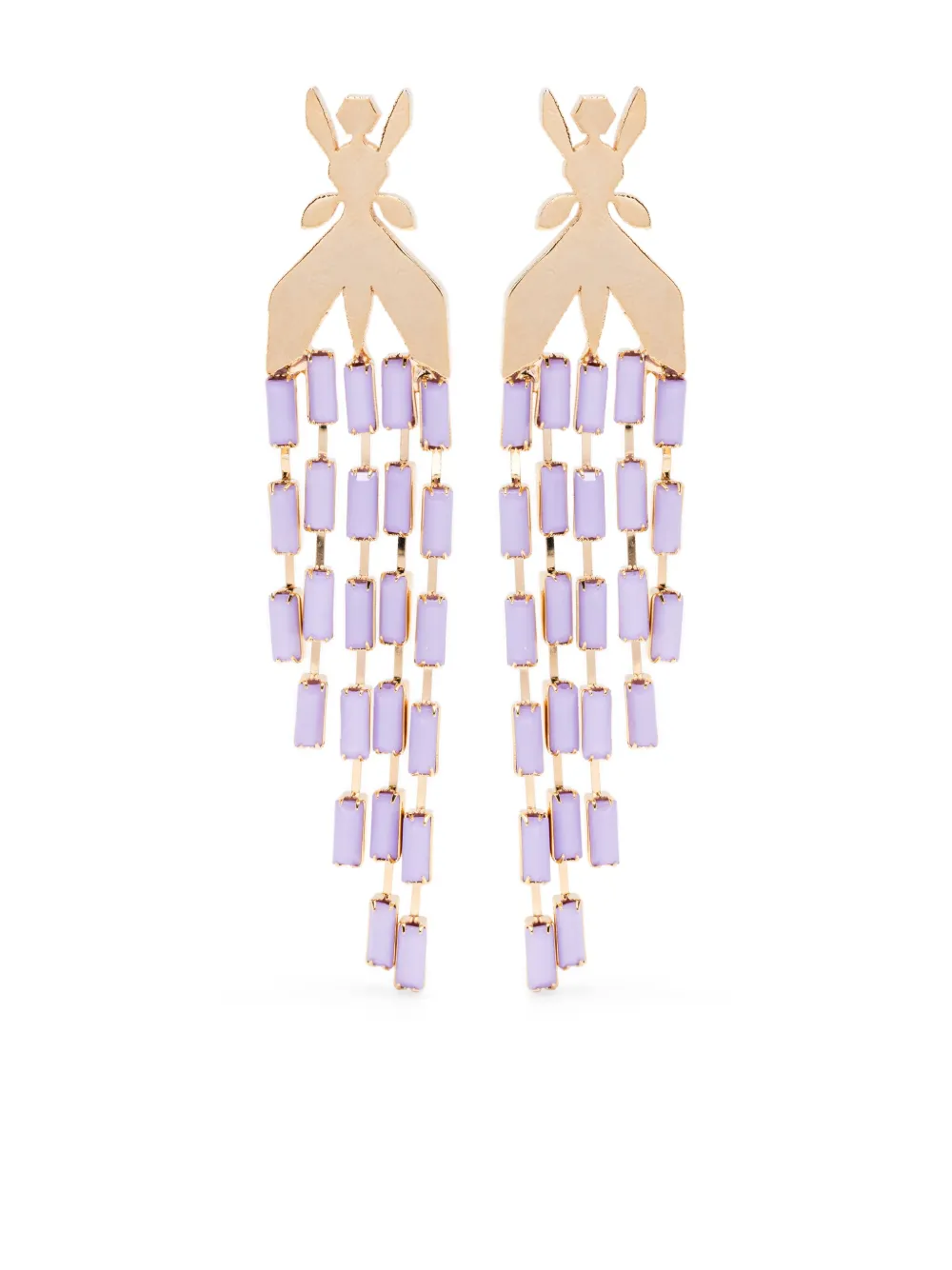Patrizia Pepe Ceremony Fly Color ピアス - ゴールドトーン Patrizia Pepe Ceremony Fly Color ピアス - ゴールドトーン