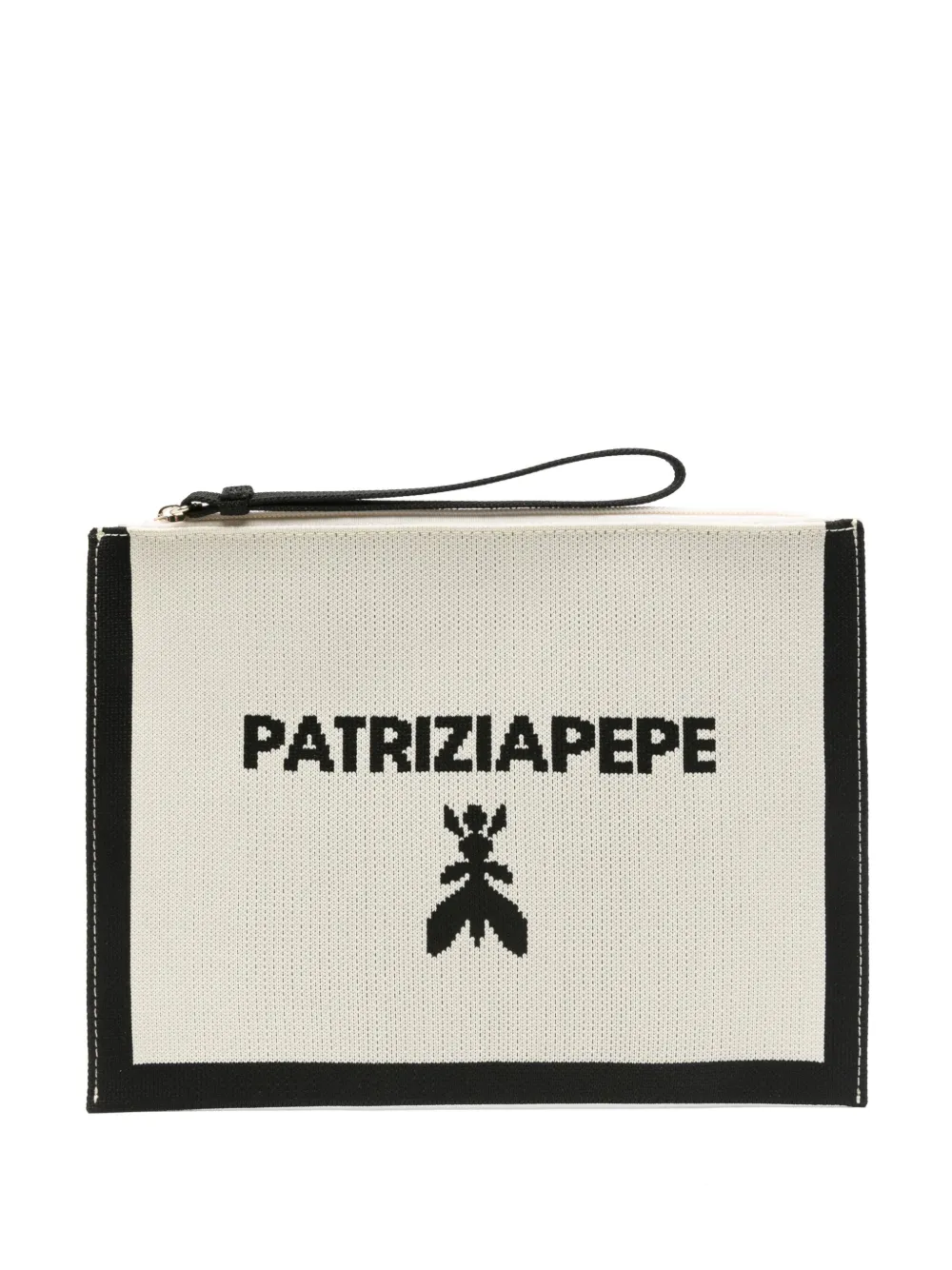 medium logo-jacquard clutch bag