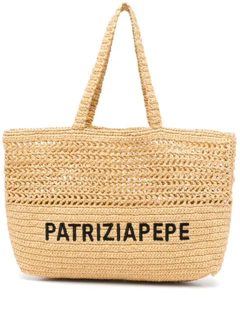 Patrizia Pepe logo-embroidered tote bag 