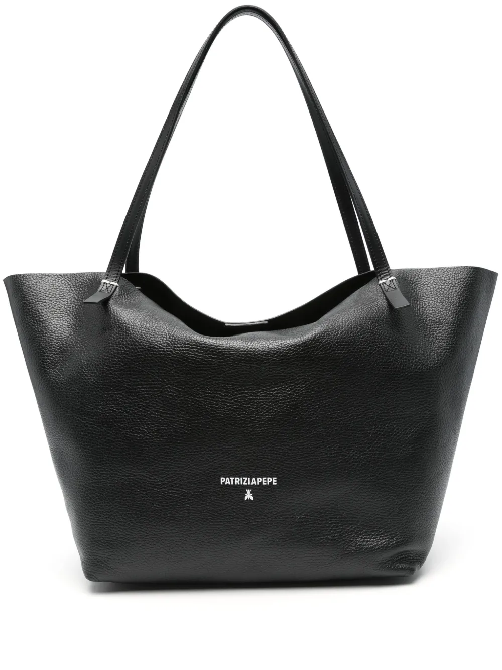 hammered-leather tote bag