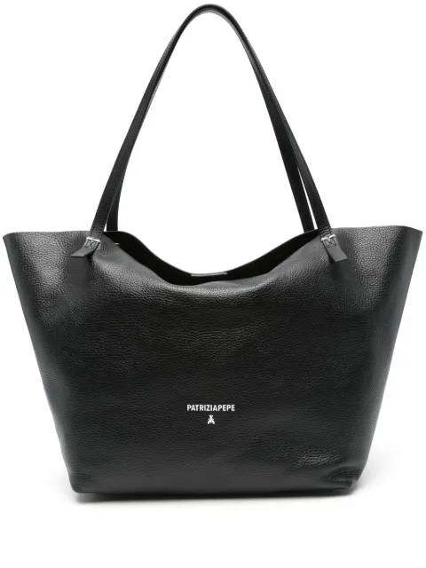 Patrizia Pepe hammered-leather tote bag 