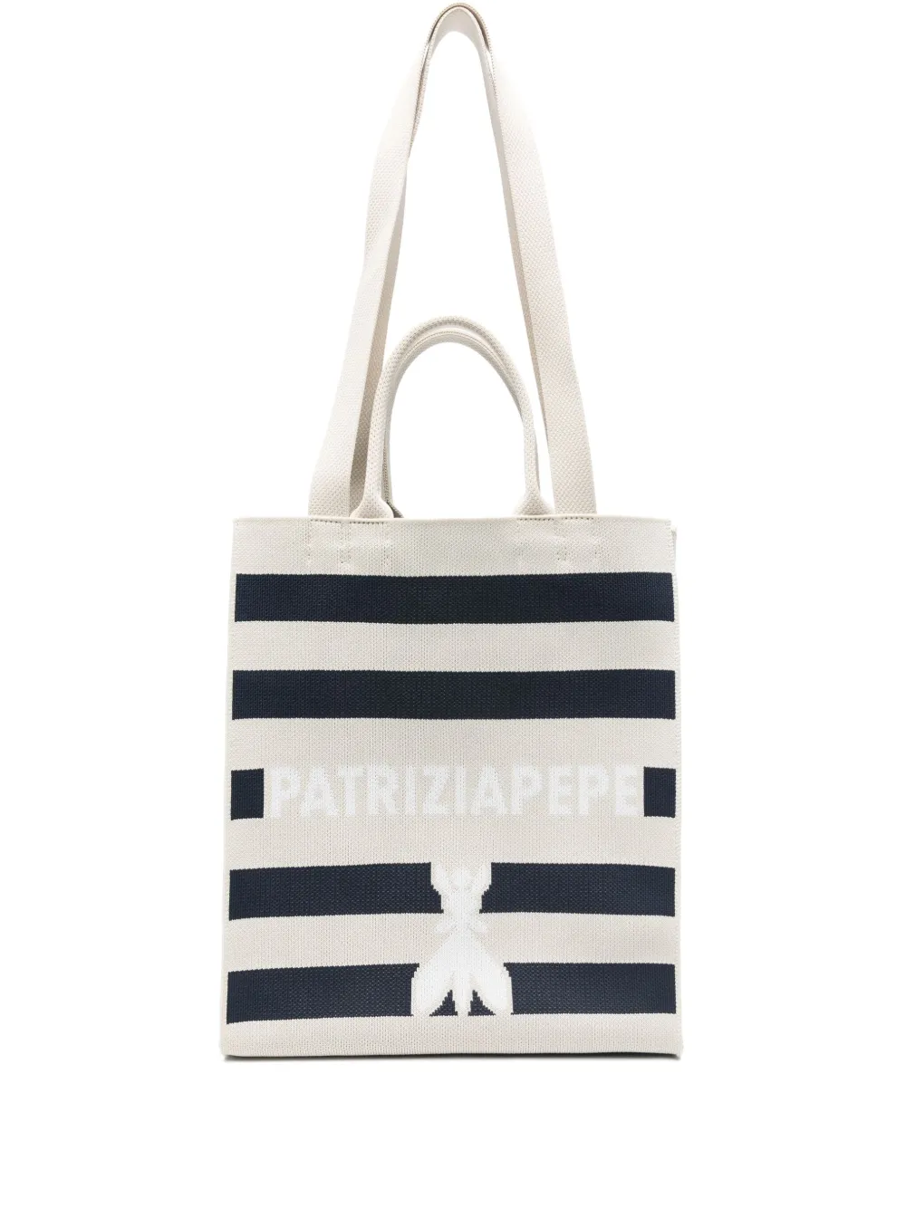 striped tote bag