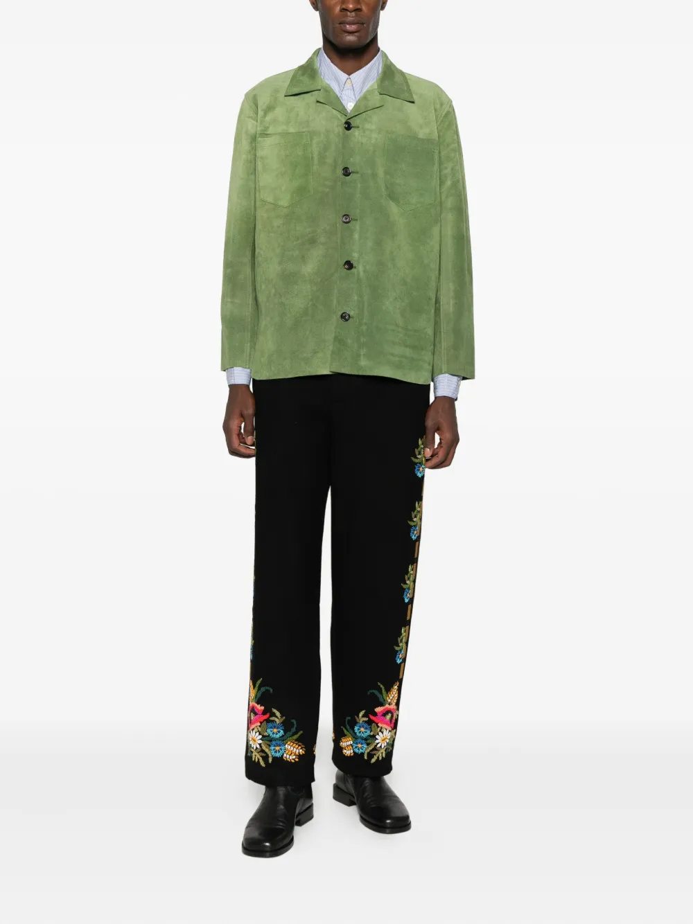 BODE suede shirt jacket | Shirt Jackets | Image 2