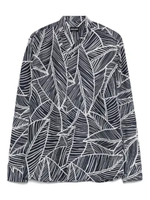 Giorgio Armani ジップアップ シャツ | ブラック | FARFETCH JP