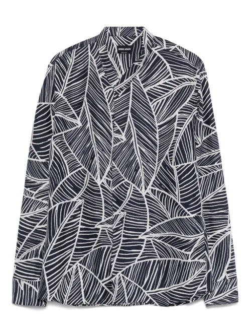 Chemise à imprimé graphique - Giorgio Armani - Modalova