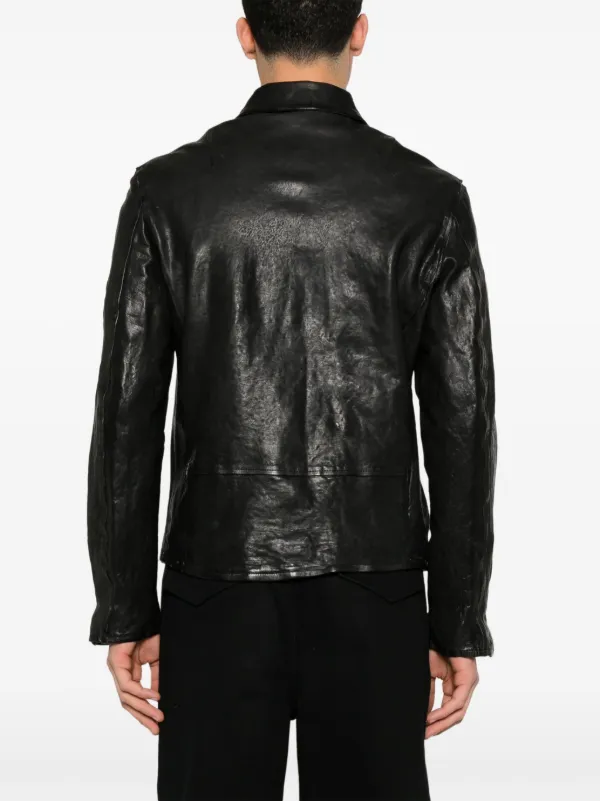 Yohji Yamamoto レザージャケット | ブラック | FARFETCH JP