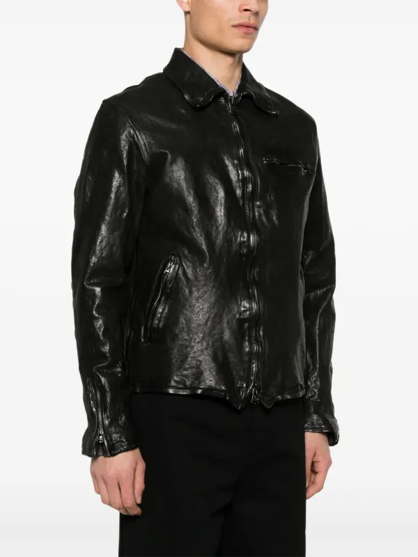 Yohji Yamamoto レザージャケット | ブラック | FARFETCH JP