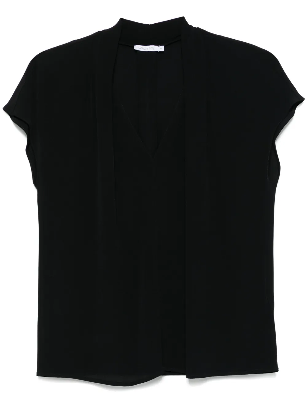 Patrizia Pepe Blouse met geplooid detail Zwart