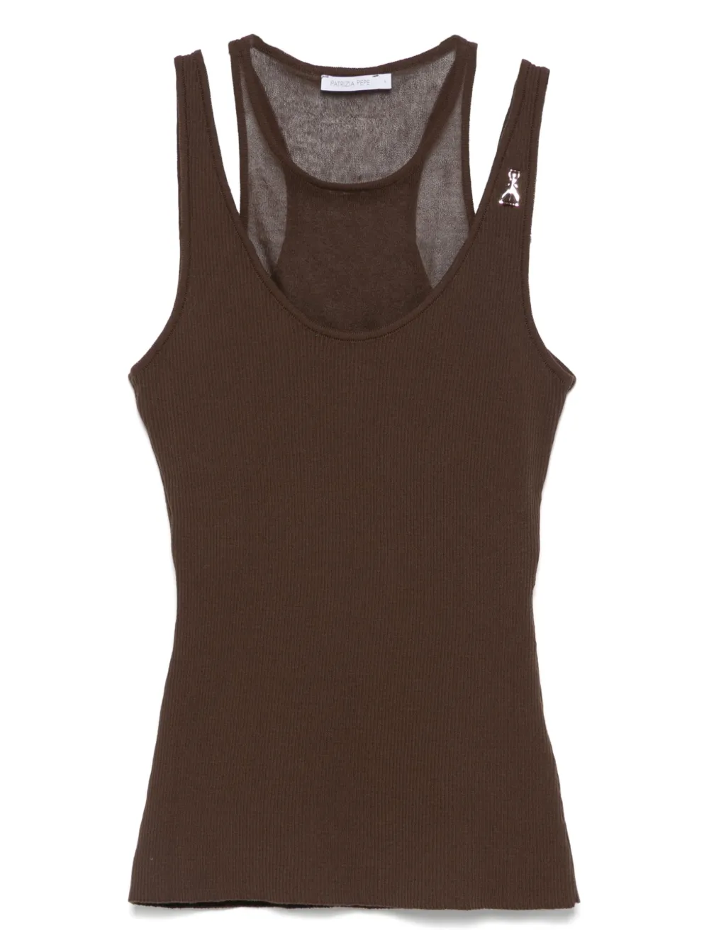 Patrizia Pepe Gelaagde tanktop Bruin