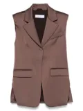 Patrizia Pepe satin waistcoat - Brown