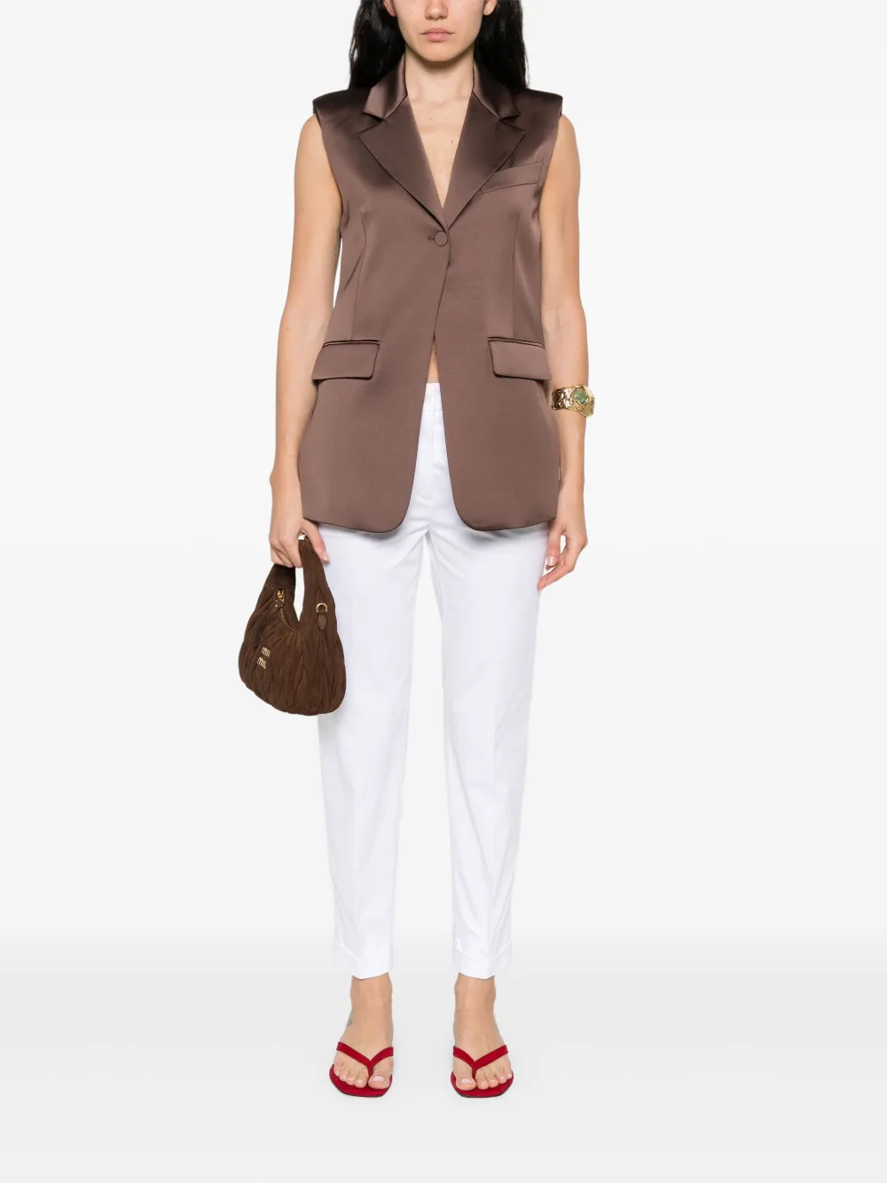 PATRIZIA PEPE SATIN WAISTCOAT