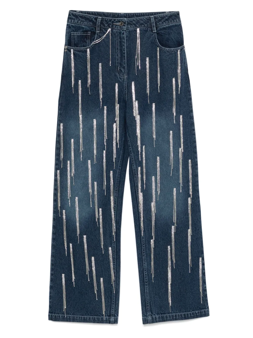 Patrizia Pepe Jeans met stras Blauw