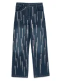 Patrizia Pepe rhinestones jeans - Blue