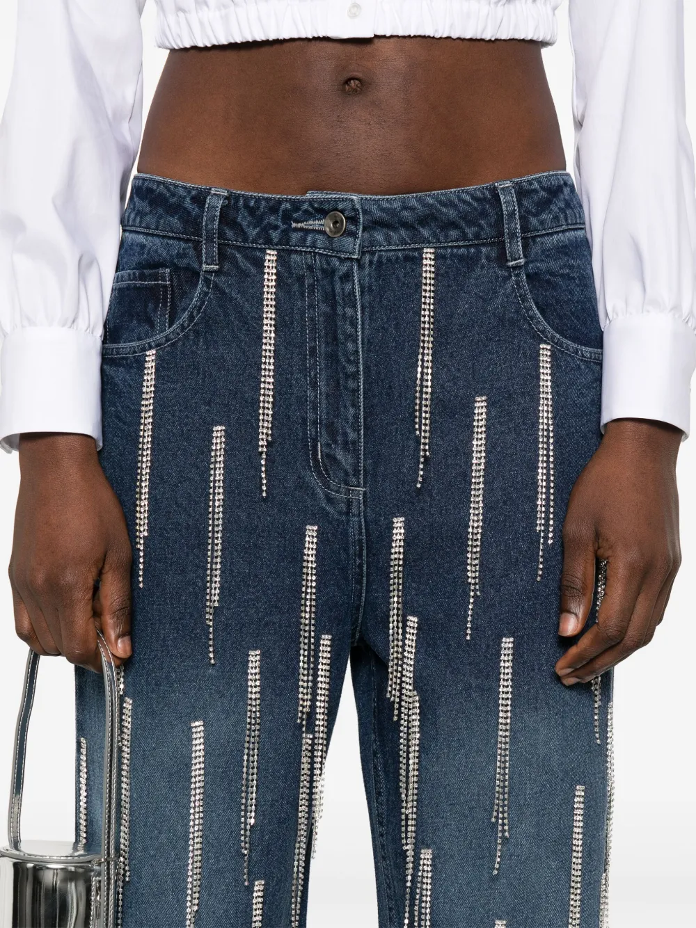 PATRIZIA PEPE RHINESTONES JEANS